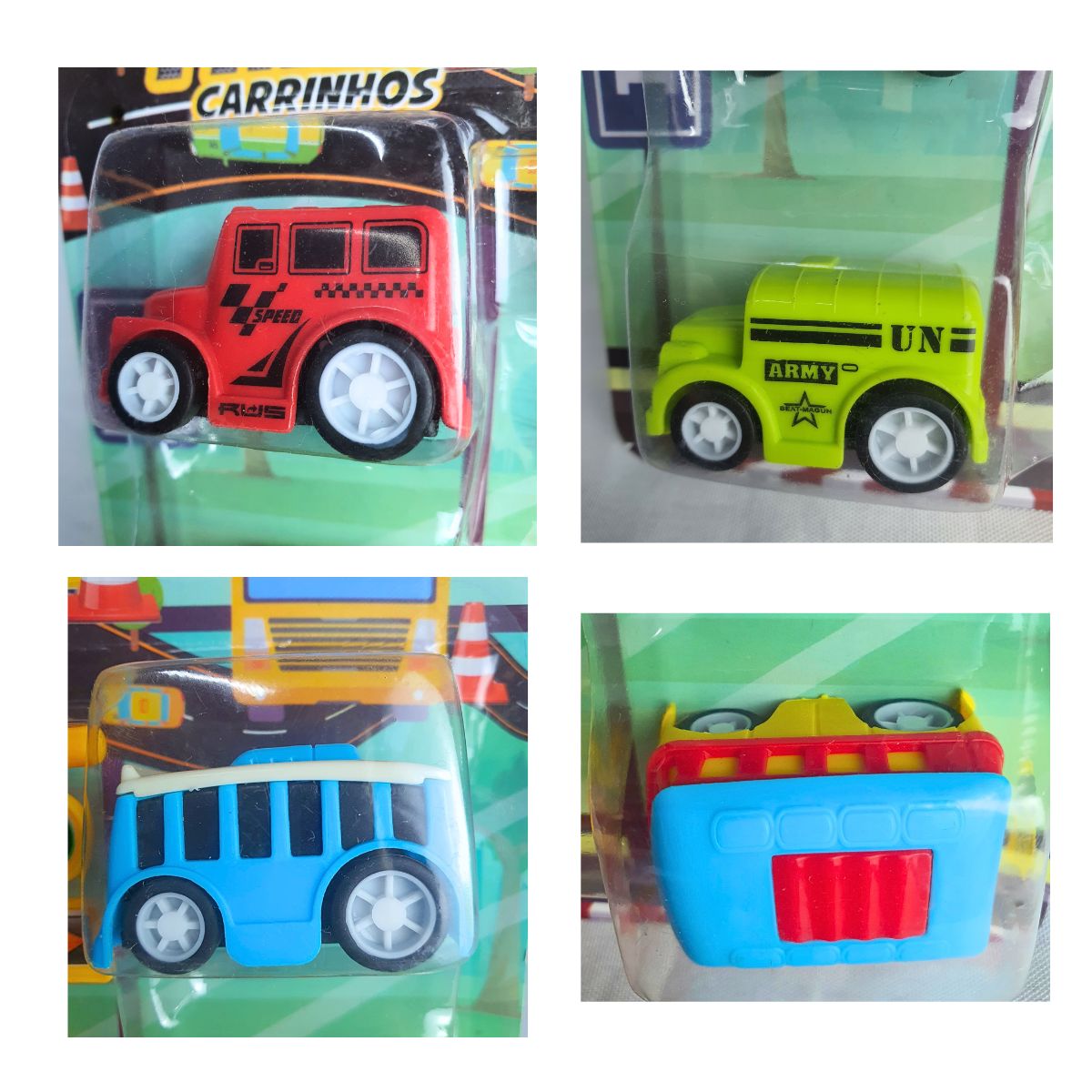 Kit 4 Carrinhos Parada Final Fricção Sortidos - Ark Toys Kit 4 Carrinhos Parada Final Fricção Sortidos - Ark Toys